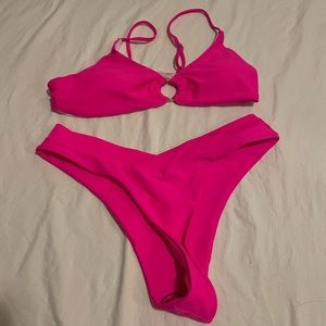 Hot pink bikini!